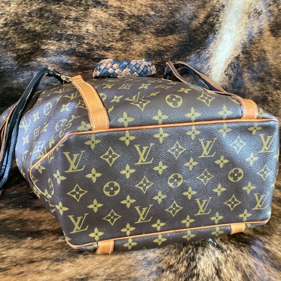 Vintage Louis Vuitton Revamped Shopping SacTote Handbag Turquoise Braided Straps - Picture 3 of 16